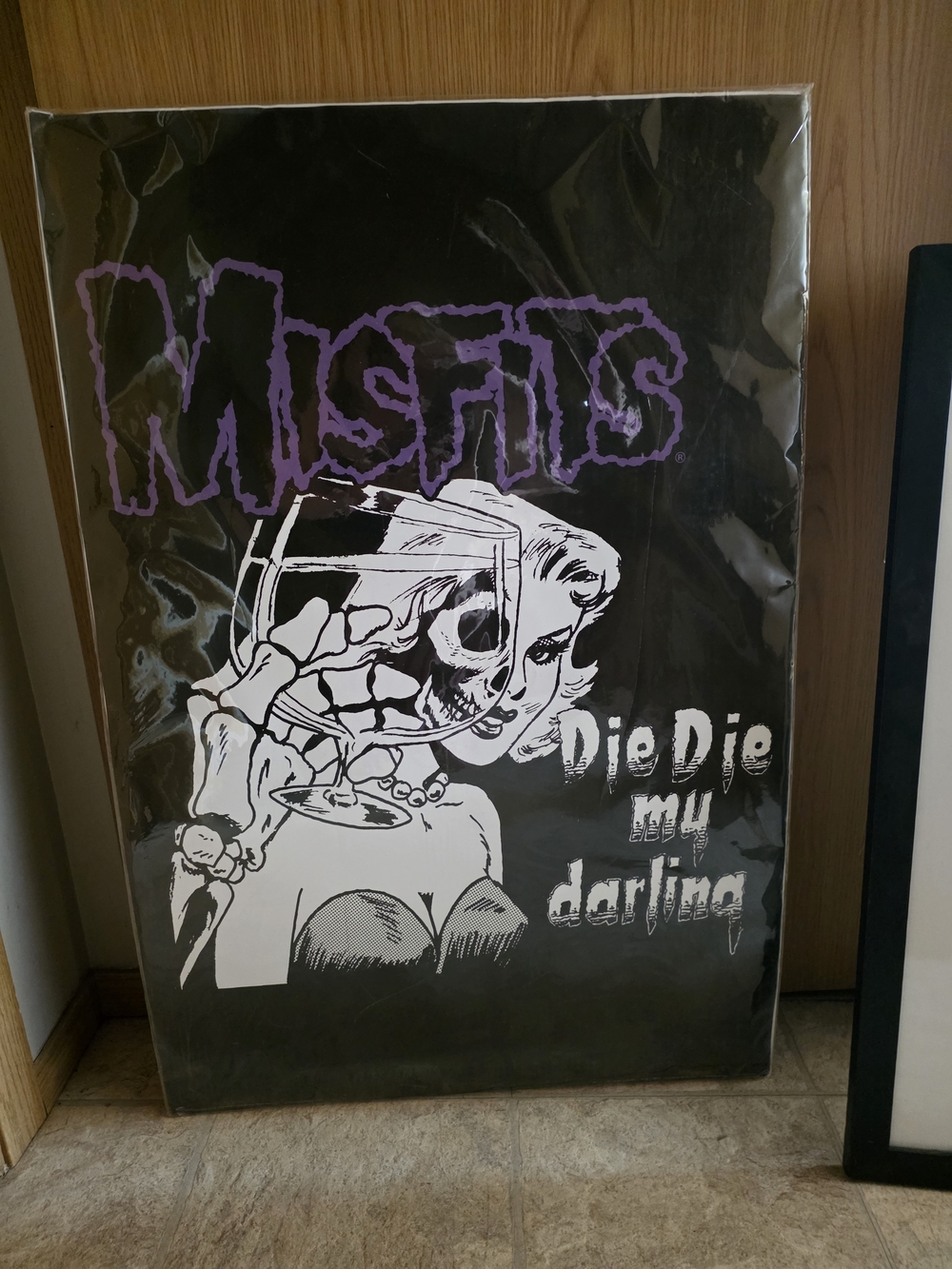 'Die Die My Darling' Black & Purple Wall Art Poster